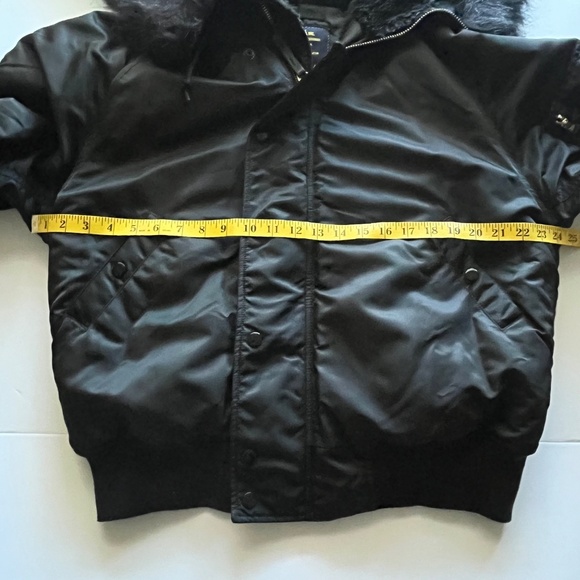Alpha Industries N-2B Short Waist Black Bomber-Style Parka Size Large - Picture 11 of 14